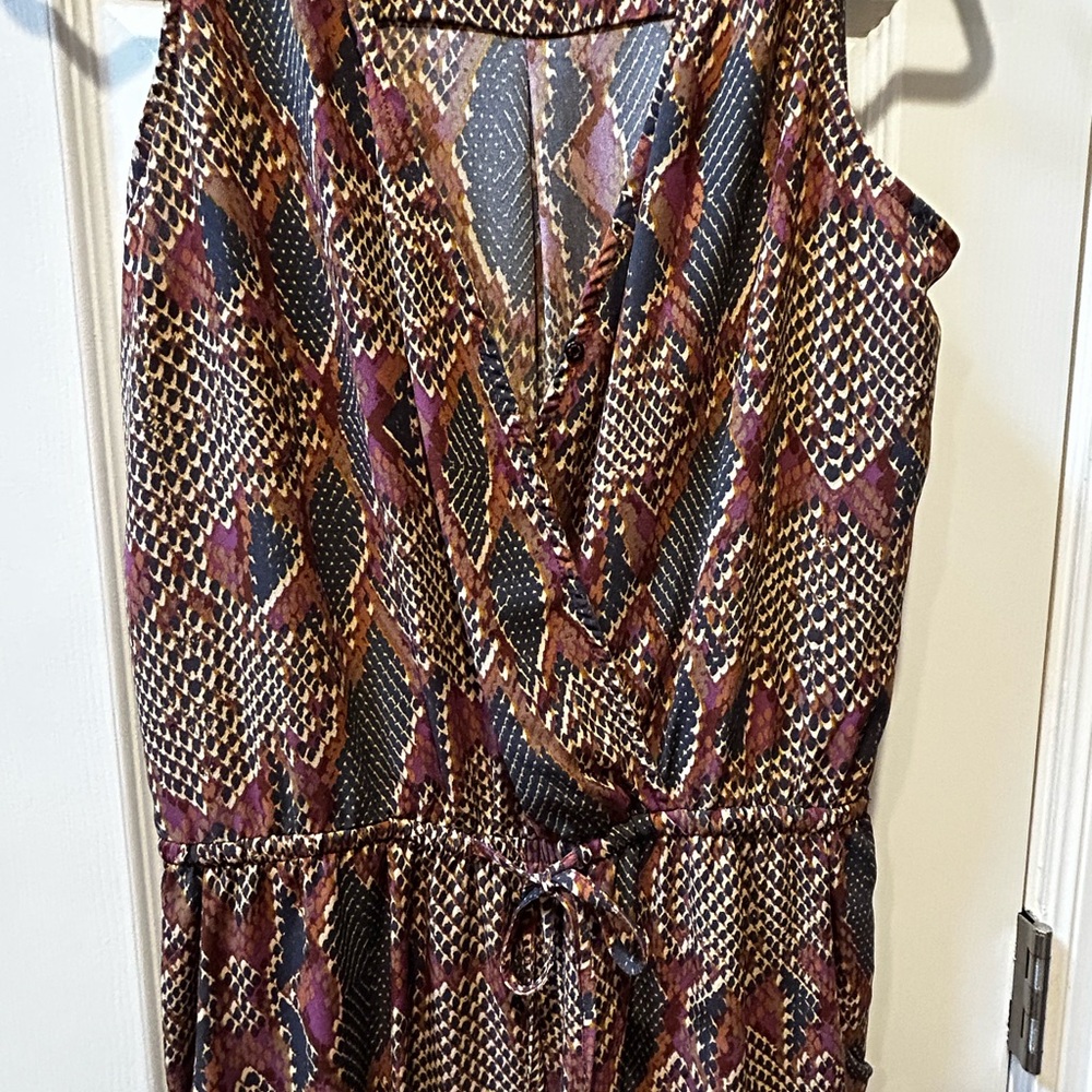 Sleeveless Snake Print Jumpsuit